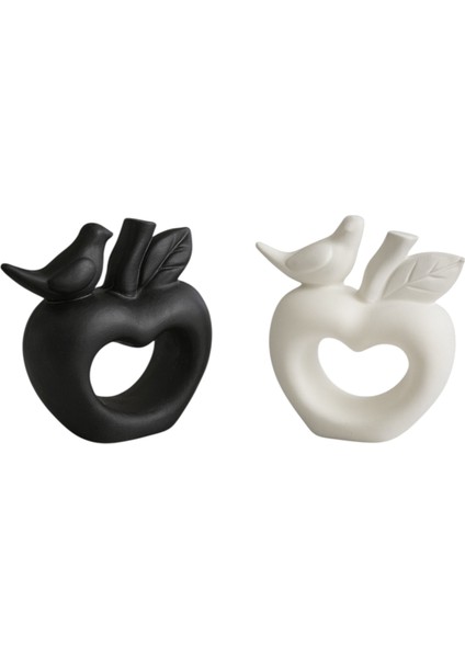 🖤🤍 Modern Siyah Beyaz Kuşlu Dekoratif Obje Seti – Çift Temalı El Yapımı Minimal Tasarım indirimleri