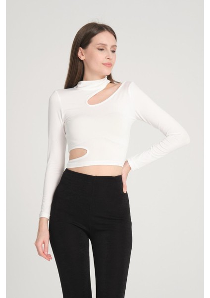 Kadın Bel ve Boyun Detay Asimetrik Bluz indirimleri