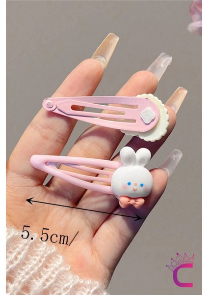 4'lü Kawaii Kedi Patisi Tasarım Çıtçıtlı Toka Seti Pembe - Çıt Çıt Yan Saç Tokası Çıtçıt Çocuk Toka fırsatları