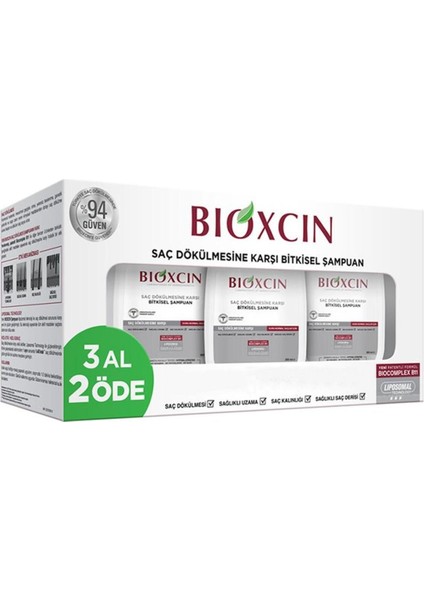 Kuru ve Normal Saçlar Için Şampuan 3 x 300ML 3 Al 2 Öde