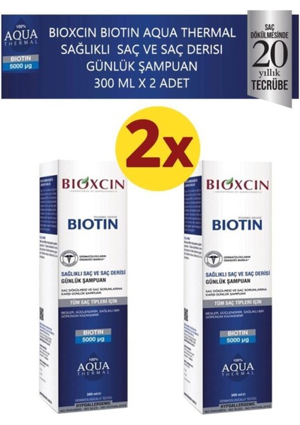 Biotin Aqua Termal Şampuan 300 ml x 2 Adet