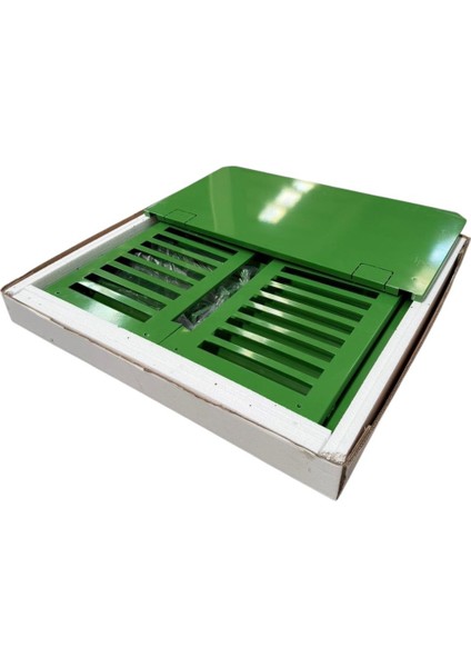 Alüminyum Klima Gizleme Kafesi 97X50X70 cm (H) Ral 6016 Yeşil Slotlu Small Modeli 15000-18000 Btu