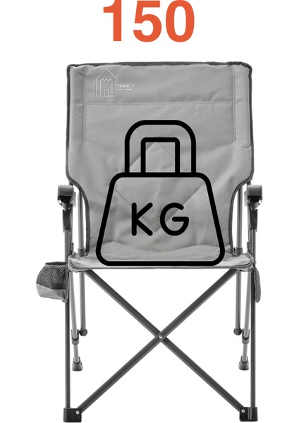 3 Kademe Yatabilir Sırtlı, Katlanabilen, Sünger Takviyeli 150 kg Kapasiteli Lüks Kamp Sandalyesi fırsatları