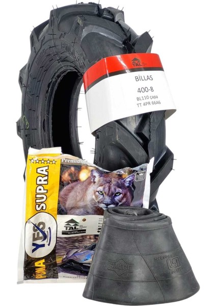 Çapa Lastiği 400-8 Tt 4kat+Iç Lastik Set