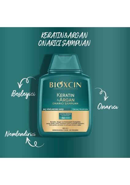 Yıpranmış ve Hasar Görmüş Saçlar İçin Keratin Argan Şampuan 300 ml fiyatları