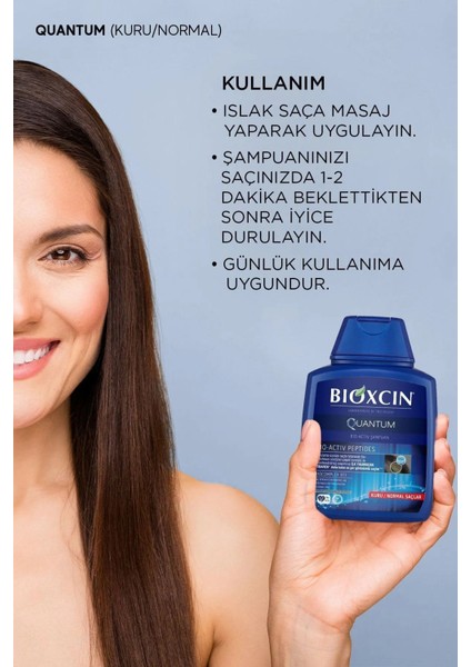 Quantum Kuru & Normal Saç Şampuanı Saç Dökülmesine Etkili 300 ml 3x3 fırsatları