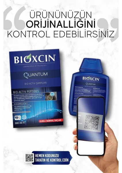 Quantum Kuru & Normal Saç Şampuanı Saç Dökülmesine Etkili 300 ml 3x3