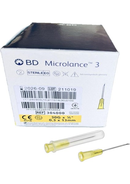 30G Mezoterapi Iğnesi 0,3X13MM 100 Adet, Temiz ve Güvenli Kullanım