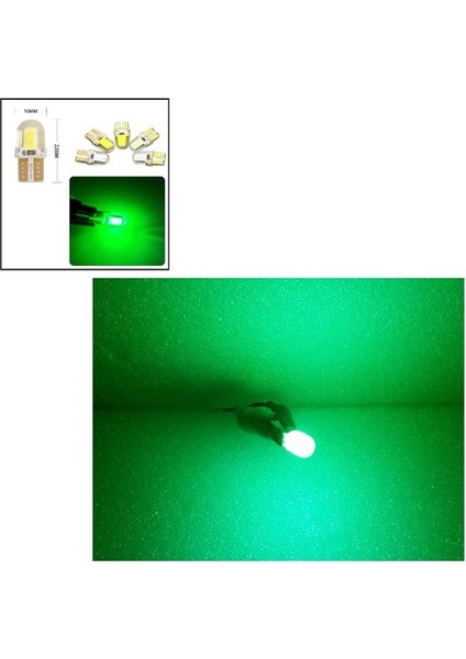 ( 5 x Adet ) 1 Set LED T10 Dipsiz Ampul 12V Sılıcon Canbus Smd LED Silika Green (Dipsiz Ampul Silikon LED Yeşil) fiyatları