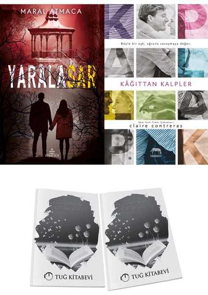 Kağıttan Kalpler ve Ephesus Yayınları Yaralasar 4 Maral Atmaca 2li Set + Hediyeli