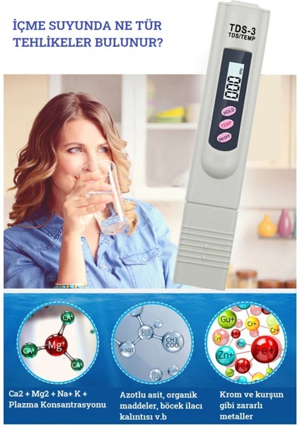 Dijital Ph ve Tds Ölçer, Su Kalite Test Cihazı, Akvaryum ve Sıvı Ölçüm Aracı fırsatları