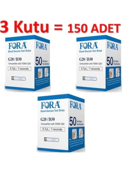 G20 Şeker Ölçüm Çubuğu 3 Kutu, 150 Adet, Doğru ve Güvenilir Ölçüm Seti fiyatları