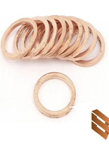 18X24X1,25 mm Bakır Pul Paketlerde 100 Adet Bulunmaktadır