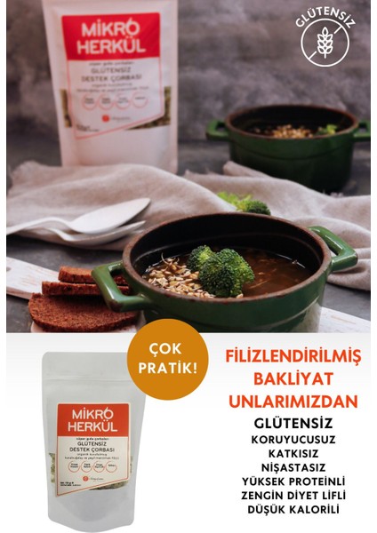Filizlendirilmiş Yeşil Mercimekli &karabuğdaylı Destek Çorbası 150 G