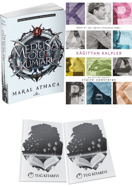 Kağıttan Kalpler ve Ephesus Yayınları Medusanın Ölü Kumları 4 Maral Atmaca 2li Set + Hediyeli