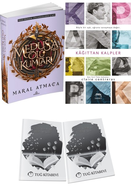Kağıttan Kalpler ve Ephesus Yayınları Medusanın Ölü Kumları 3 Maral Atmaca 2li Set + Hediyeli