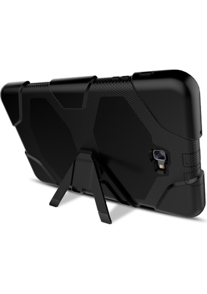 Ağır Hizmet Tipi Silikon Pc Hibrit Kılıf Klip Kickstand Combo Shell Samsung Galaxy Tab A 10.1(2016)T580 T585-BLACK (Yurt Dışından) fırsatları