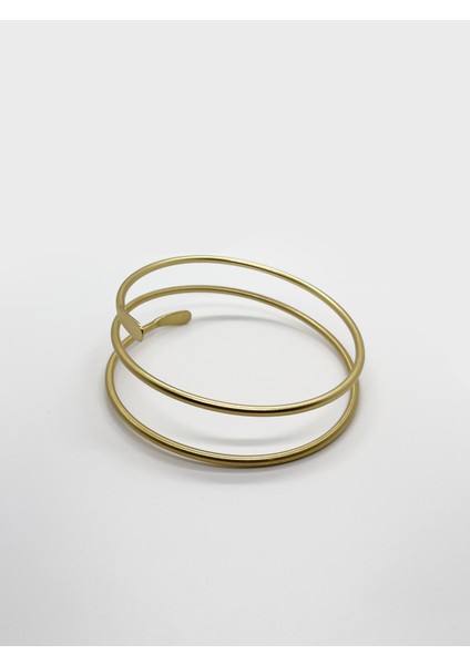 Saf Pirinç El yapımı Çift kat Pazu Bilekliği