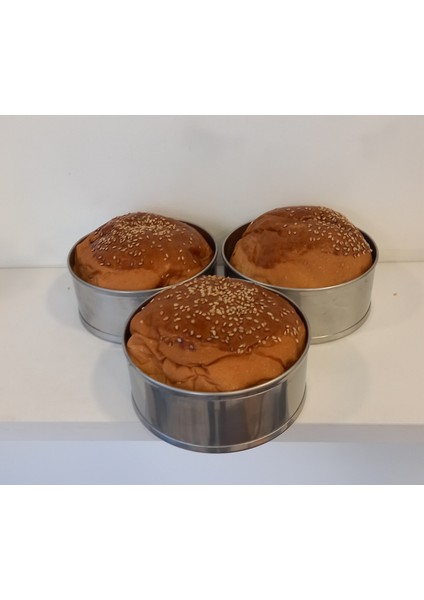 Hamburger Ekmeği & Kek Kalıbı 2 Li Genişlik 12CM Derinlik 5cm Paslanmaz Krom Çelik 304 fırsatları
