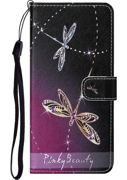 Samsung Galaxy S21 5G/S21 Için Desen Baskı 4g Çapraz Doku Deri Cüzdan Case-Dragonfly (Yurt Dışından) fiyatları