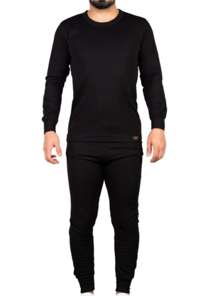Unisex Siyah Alt Üst Takım Termal Içlik Bere Hediyeli