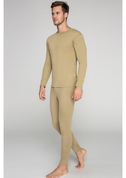 Erkek Haki Termal 30 Derece Yünlü Asker Içlik Takım Set