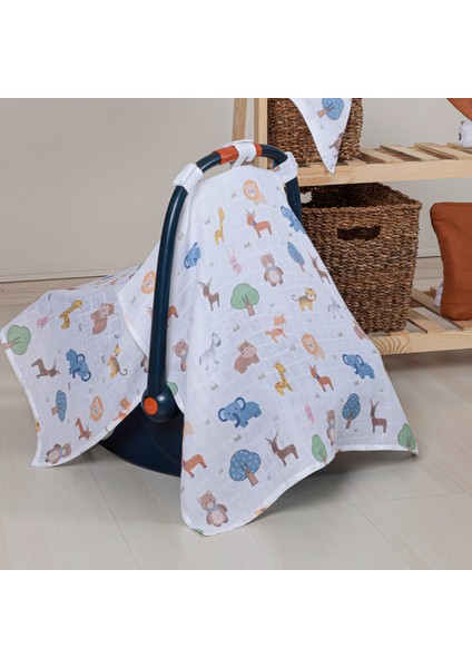 Animal Organik Pamuk Müslin Puset Örtüsü