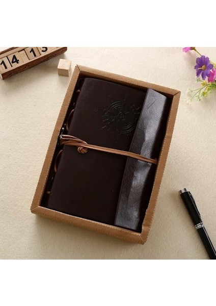 Pusula Desenli Deri Kaplı Defter modelleri