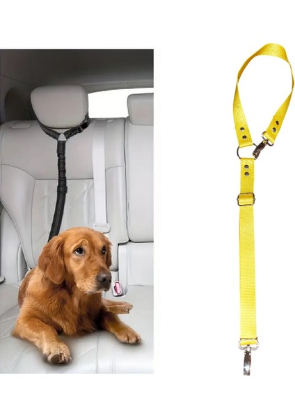 Araç Içi Köpek Emniyet Tasması, Ayarlanabilir Metal Kancalı modelleri