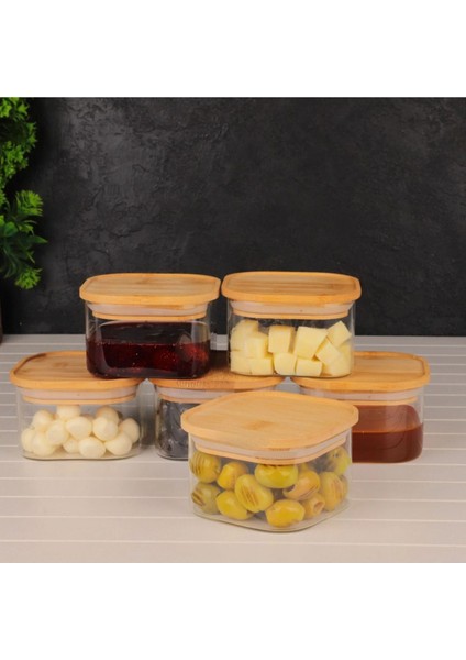 6 Adet Vakumlu Kapaklı Kahvaltılık Seti, Şık ve Pratik Kullanım Sağlar.