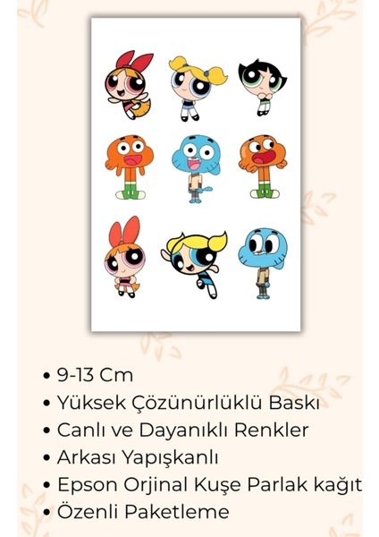 Gumball ve Sevimli Kedi-Cat Temalı Sticker Etiket Seti- Laptop Notebook Telefon 2 Li Set fiyatları
