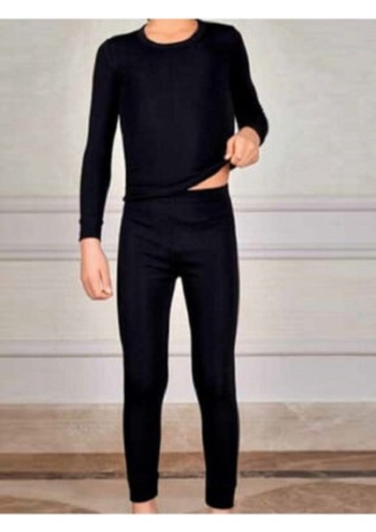 Erkek Çocuk Termal Üst Siyah