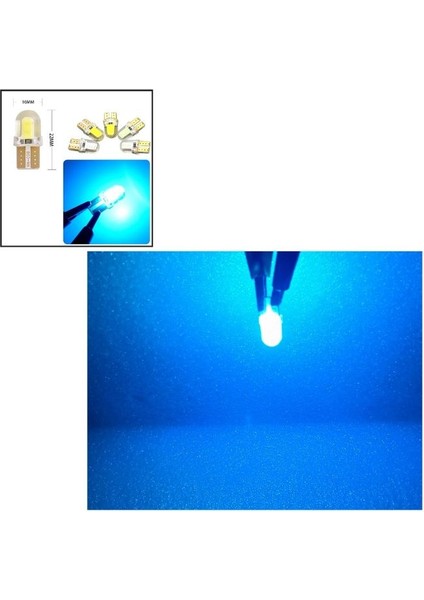 ( 5 x Adet ) 1 Set LED T10 Dipsiz Ampul 12V Sılıcon Canbus Smd LED Silika Ice Blue (Dipsiz Ampul Silikon LED Kristal Mavi) fiyatları