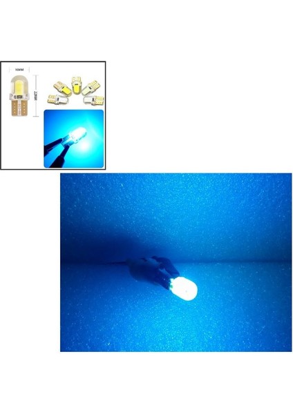 ( 5 x Adet ) 1 Set LED T10 Dipsiz Ampul 12V Sılıcon Canbus Smd LED Silika Ice Blue (Dipsiz Ampul Silikon LED Kristal Mavi) modelleri
