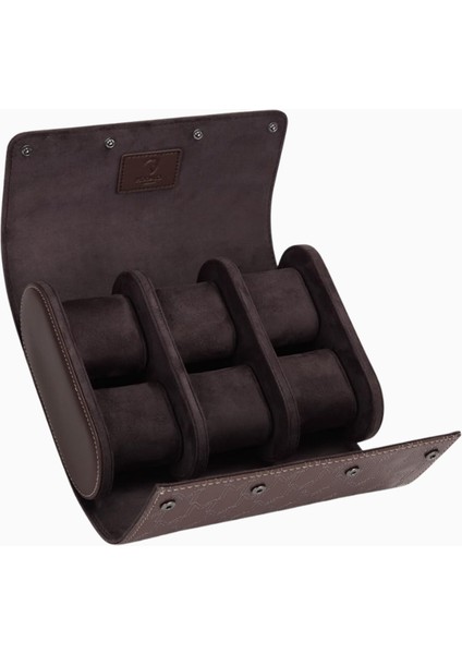 Optimus Watch Roll, 6 Saat Için Mikroleder Seyahat Kutusu