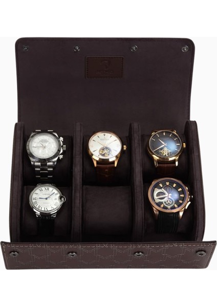 Optimus Watch Roll, 6 Saat Için Mikroleder Seyahat Kutusu modelleri