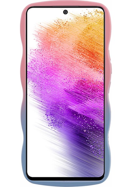 Samsung Galaxy A73 5g Case Anti-Slip Slip Kavruklu Tpu Telefon Kapak-Pink+Sky Mavisi (Yurt Dışından) fiyatları