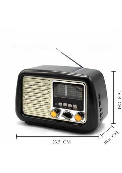 Nostaljik Fm Radyo, Usb, Sd, Bluetooth, Siyah, 1900BT fiyatları
