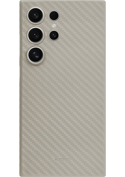 Kzdoo Samsung Galaxy S24 Ultra Kılıf Pp Telefon Arka Kapak Karbon Fiber Doku-Titanyum Gri (Yurt Dışından)