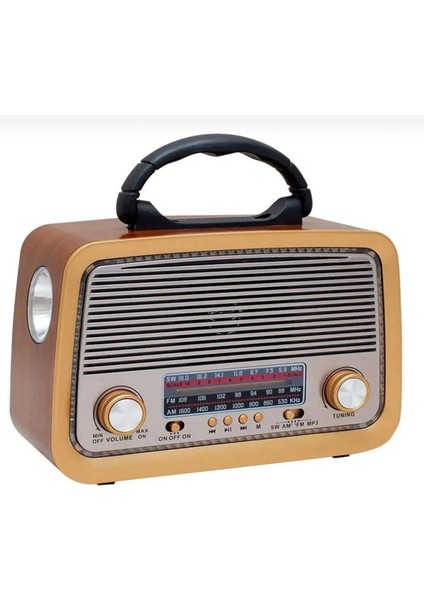 Kahverengi Nostaljik Eskitme Tasarımlı Bluetooth Radyo 301 Fm Sd Kart Aux fiyatları