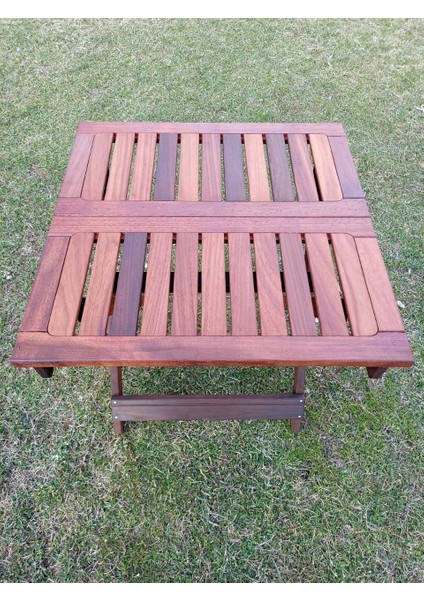 Ahşap Iroko Katlanabilir 60X60 Bahçe ve Balkon Masası modelleri