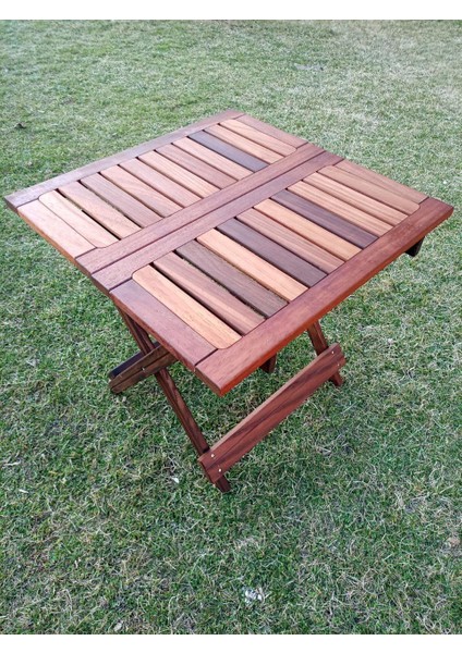Ahşap Iroko Katlanabilir 60X60 Bahçe ve Balkon Masası fırsatları