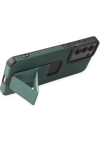 Samsung Galaxy S21 Fe Kılıf Mega Standlı Silikon - Yeşil fırsatları