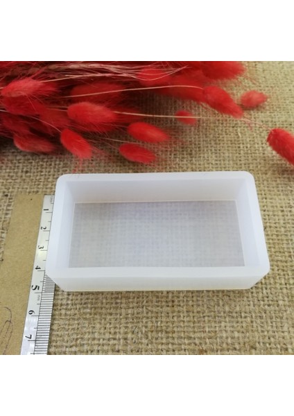Dikdörtgen Reçine Epoksi,Mum,Sabun ve Beton Kalıbı 8 cm -Kod:58 indirimleri