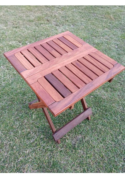 Ahşap Iroko Katlanabilir 60X60 Bahçe ve Balkon Masası indirimleri