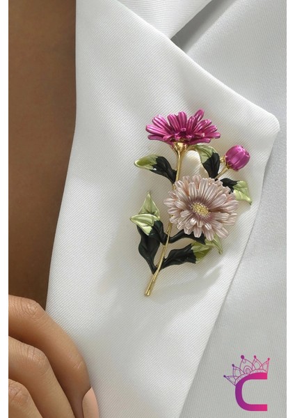 Dekoratif Kore Tarzı Çiçekli Kadın Broş Arkadaşa Iş Hediyesi Hediyelik Elbise Ceket Yaka Iğnesi Broş fiyatları