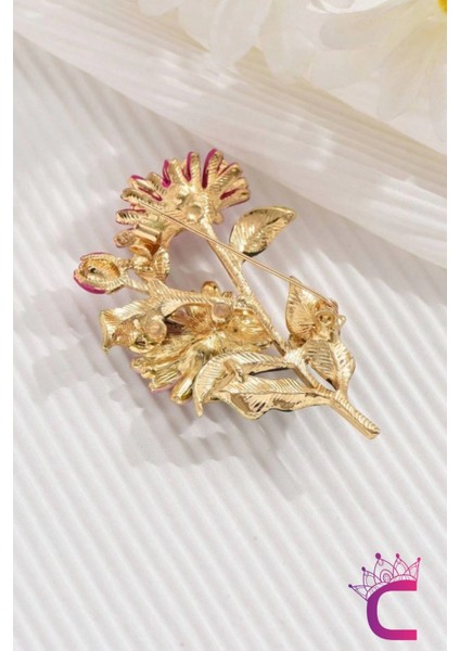 Dekoratif Kore Tarzı Çiçekli Kadın Broş Arkadaşa Iş Hediyesi Hediyelik Elbise Ceket Yaka Iğnesi Broş fırsatları