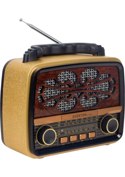 Nostaljik Radyo, Usb/sd/fm/bluetooth, Güneş Paneli, Küçük Model, Beyaz