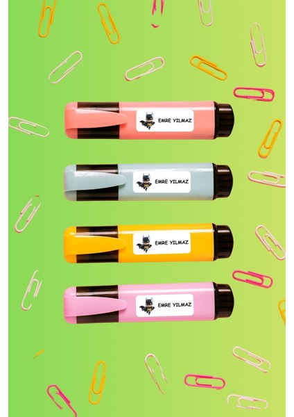 Isme Özel Okul Etiketi Kalem/defter/matara Etiketi Sticker Çiçek,kuş,uğur Böceği,arı Temalı 192 Adet fırsatları