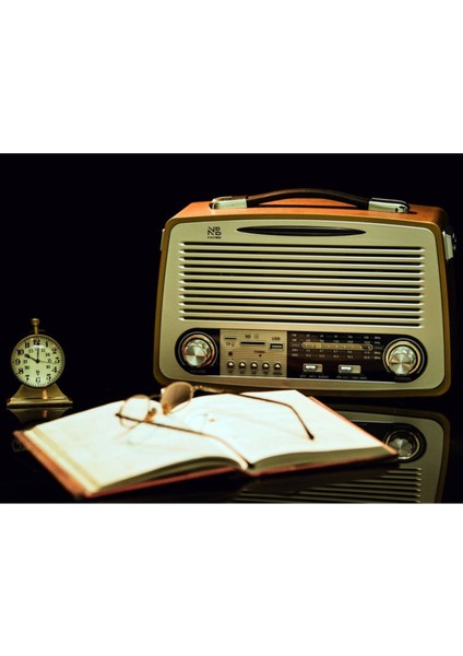 Eskitme Tarzında Tasarımlı, Kablosuz ve Şık Nostaljik Radyo